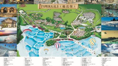 Pamukkale, oficiální mapa areálu