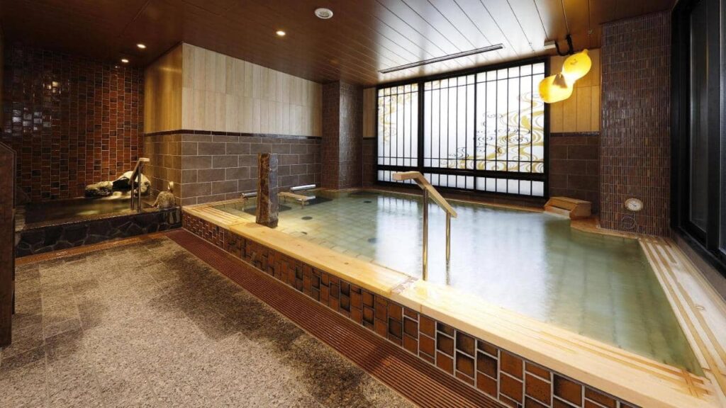 Onsen v hotelu Onyado Nono Osaka Yodoyabashi